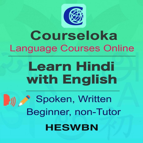 CourseLoka, Learn Hindi with English, Spoken, Written, Beginner, Non-Tutor