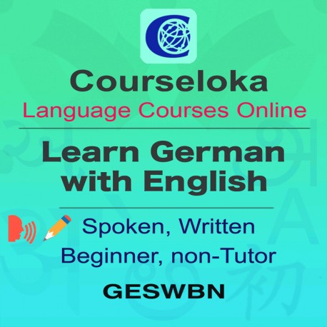 CourseLoka, Learn German with English, Spoken, Written, Beginner, non-Tutor