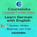 CourseLoka, Learn German with English, Spoken, Written, Beginner, non-Tutor